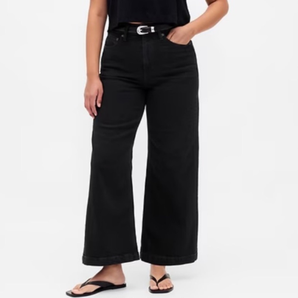 GAP | Curvy Stride Ankle High-Rise Jeans in Black | Size 27R